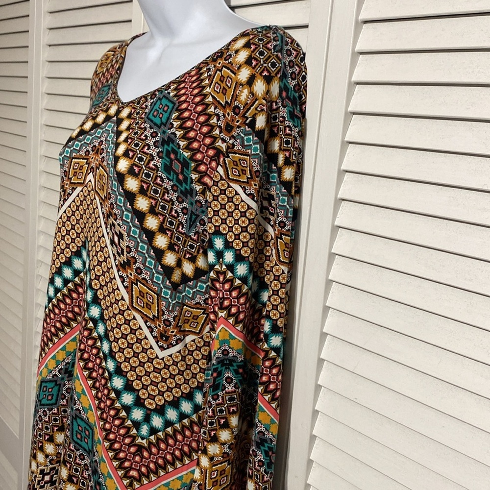 Wrangler Western Slimming V Pattern Dress - Picture 5 of 12